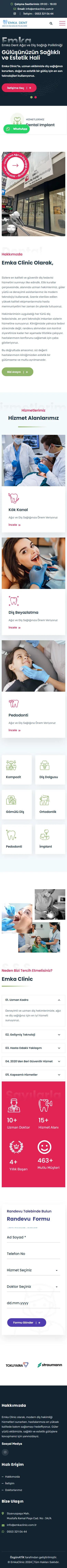 Emka Clinic – İstanbul Ağız ve Diş Sağlığı Polikliniği mobil