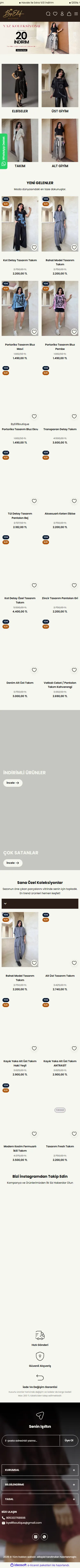 Byelif Boutique | Tasarım Kadın Giyim & Günlük Şık Koleksiyonlar mobil